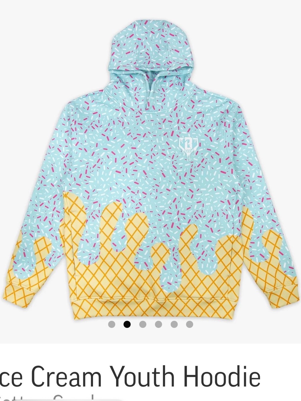 Baseball lifestyle 101 ice cream hoodie